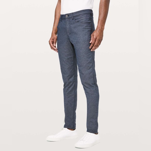 Lululemon ABC Pant Slim 34" Tech Canvas Navy Blue - Picture 1 of 5